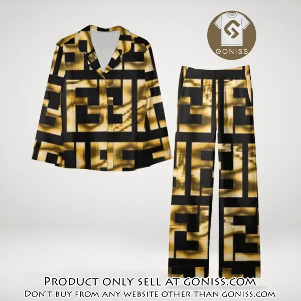 Trending luxury fendi satin pajama set pjs1048 gn1222604